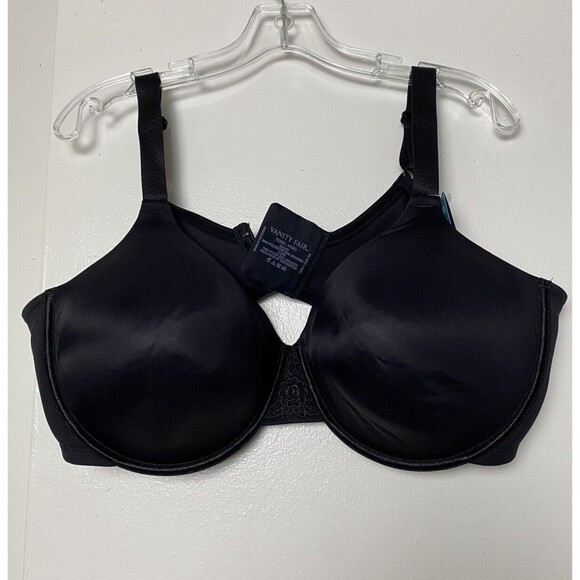 Vanity Fair Bra Size 44DD Black Beautiful Benefits Contour Back Smoother - Picture 4 of 13